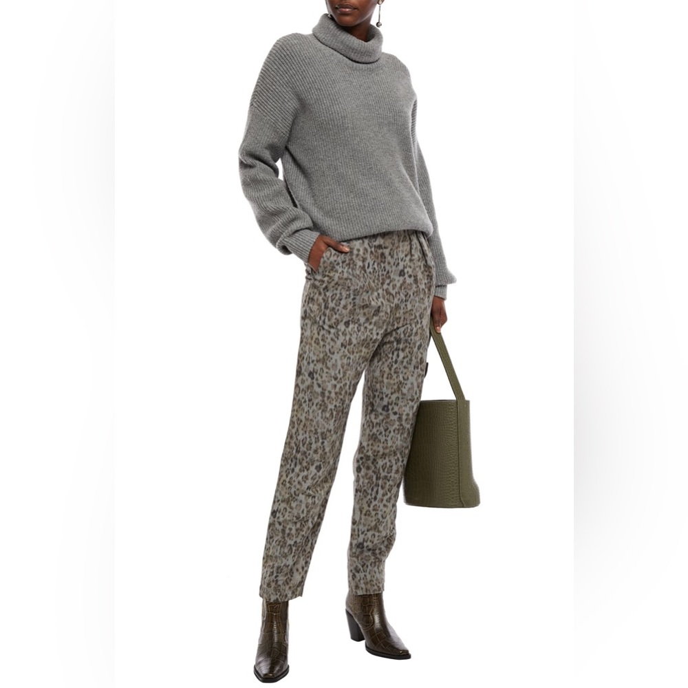 Gray brown linen carrot pants | IRO